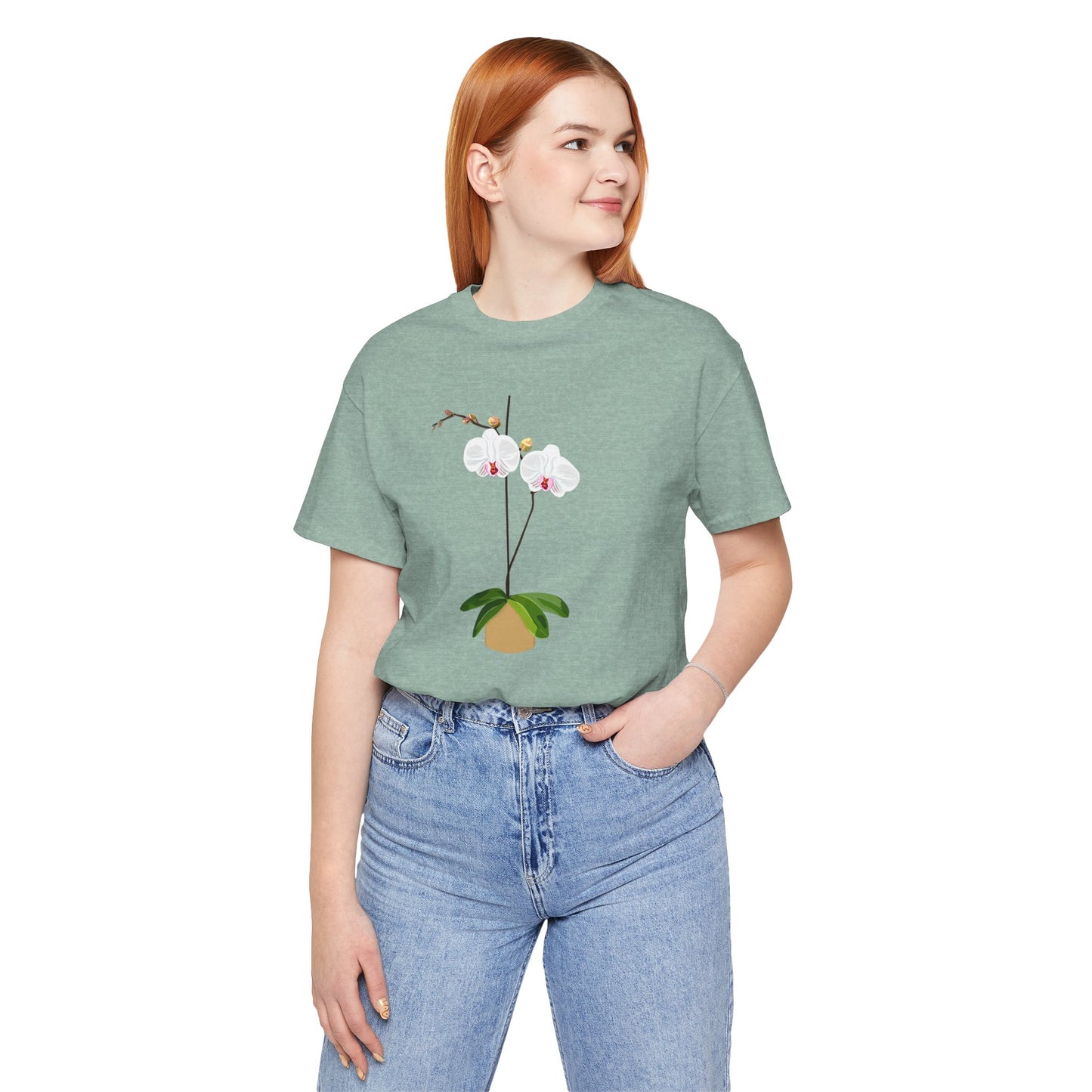 Orchid T shirt beautiful original design - Floral Botanical Tee, Nature Lover Gift, Plant Lover Shirt, Flower Graphic Tee, Garden Enthusiast