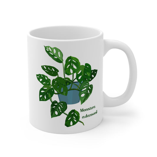 Monstera Adansonii Plant Lover Mug - White