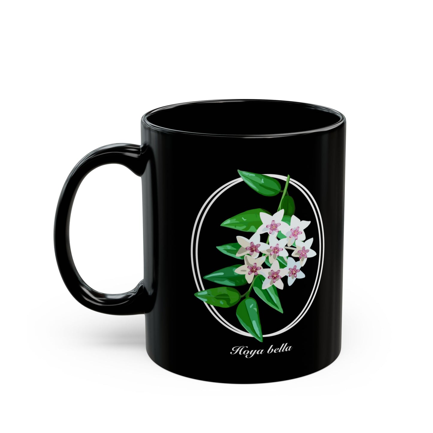 Hoya Bella in Bloom Plant Lover Mug - Black