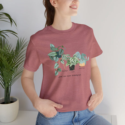 Scindapsus Trio Plant Lover T-Shirt - Heather Mauve