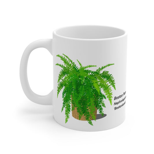 Boston Fern Plant Lover Mug - White