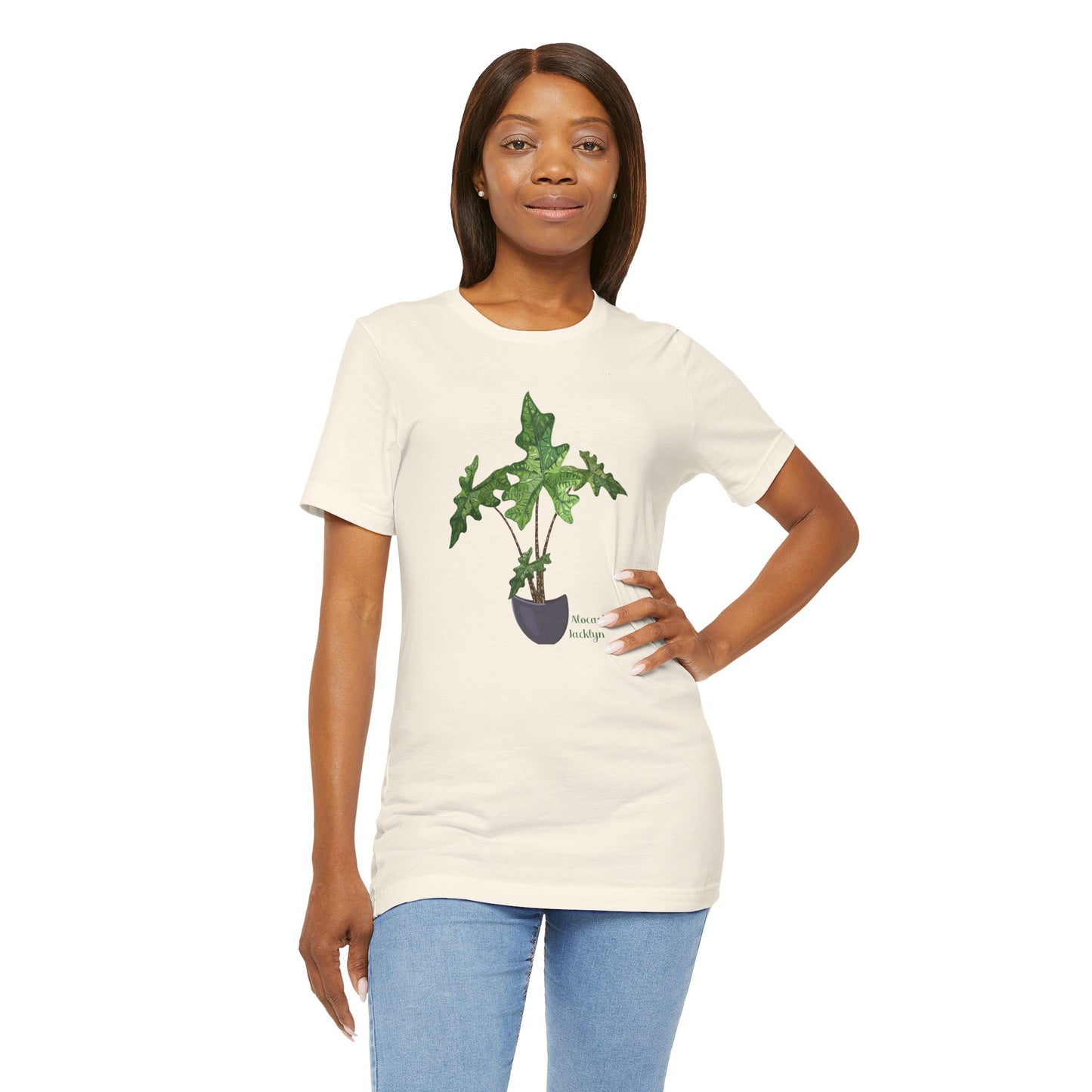 Alocasia Jacklyn Plant Lover T-Shirt - White, Natural, Black