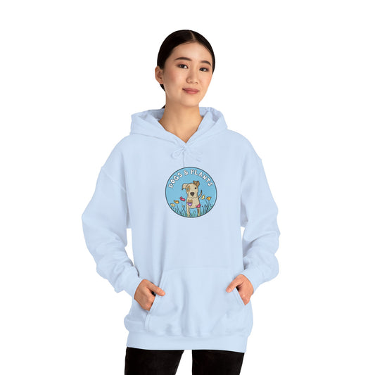 Dogs & Plants Hoodie for Pitbull & Plant Lovers - Light Blue