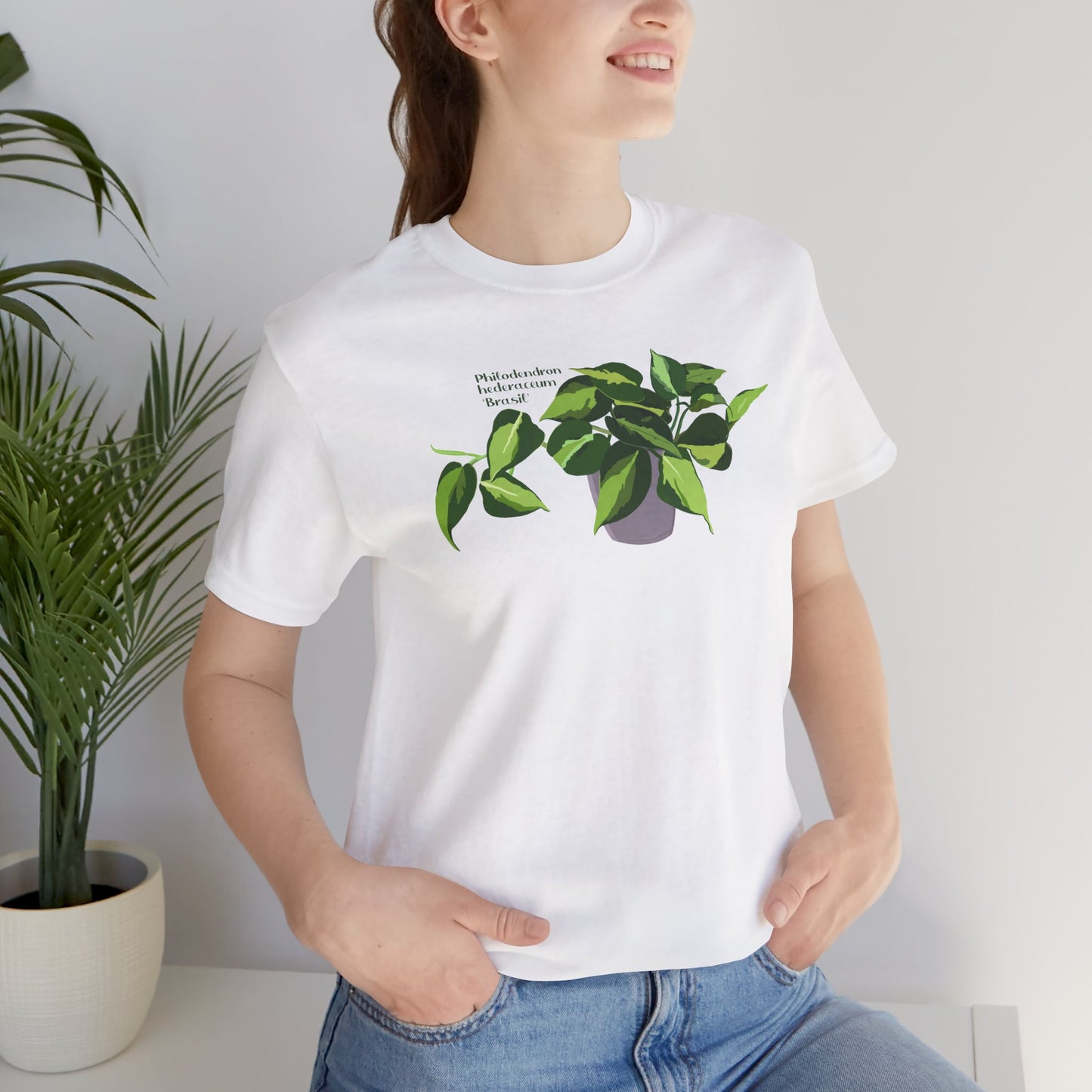 Philodendron Brasil Plant Lover T-Shirt - White, Natural, Black