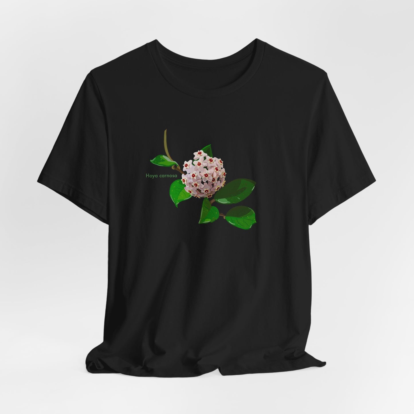 Hoya Carnosa in Bloom Plant Lover T-Shirt - White, Black, Natural