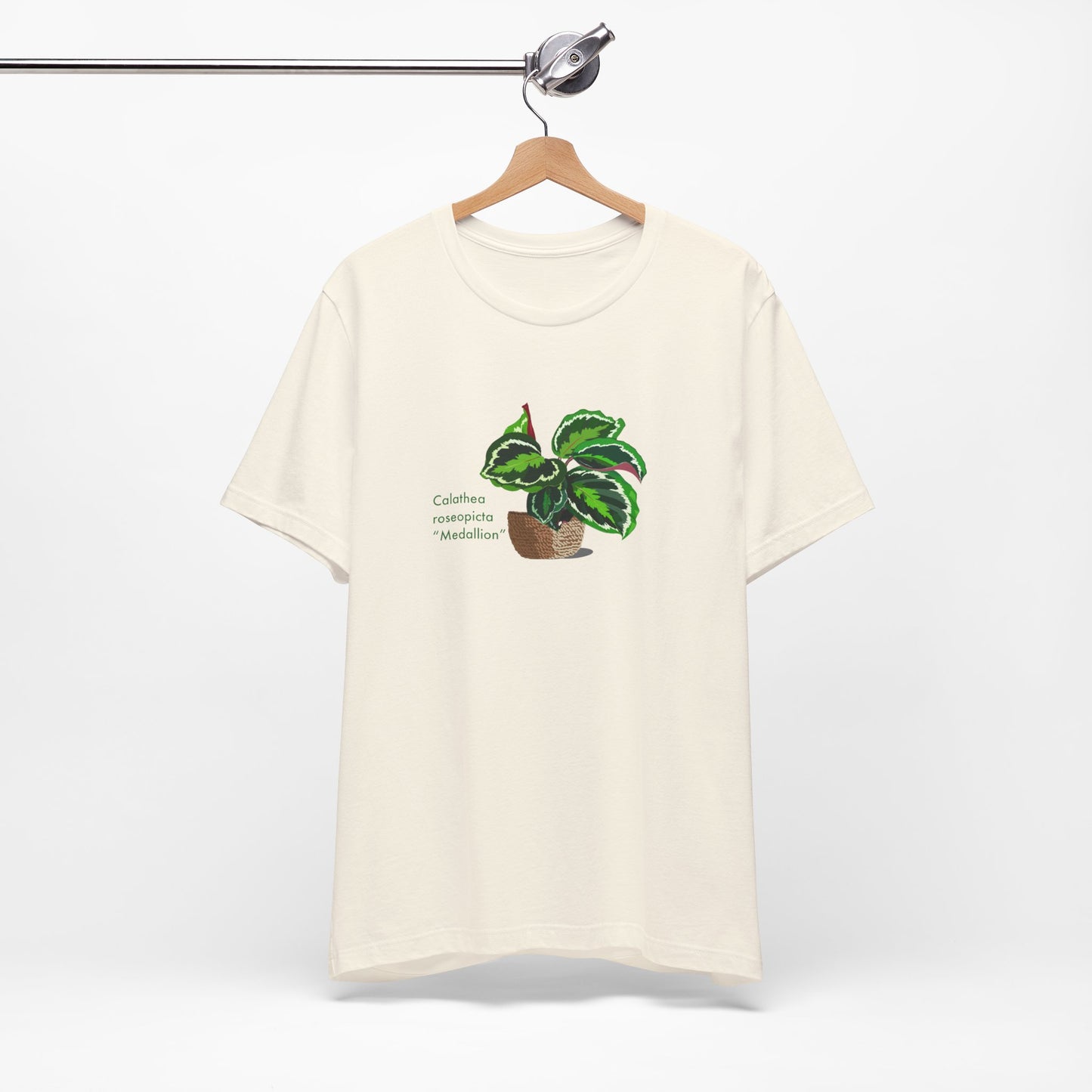 Calathea Roseopicta "Medallion" Plant Lover T-Shirt - White, Natural, Black