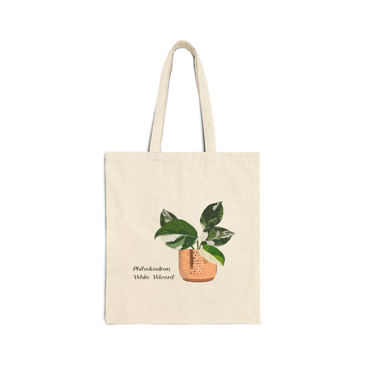 Philodendron White Wizard Canvas Tote Bag