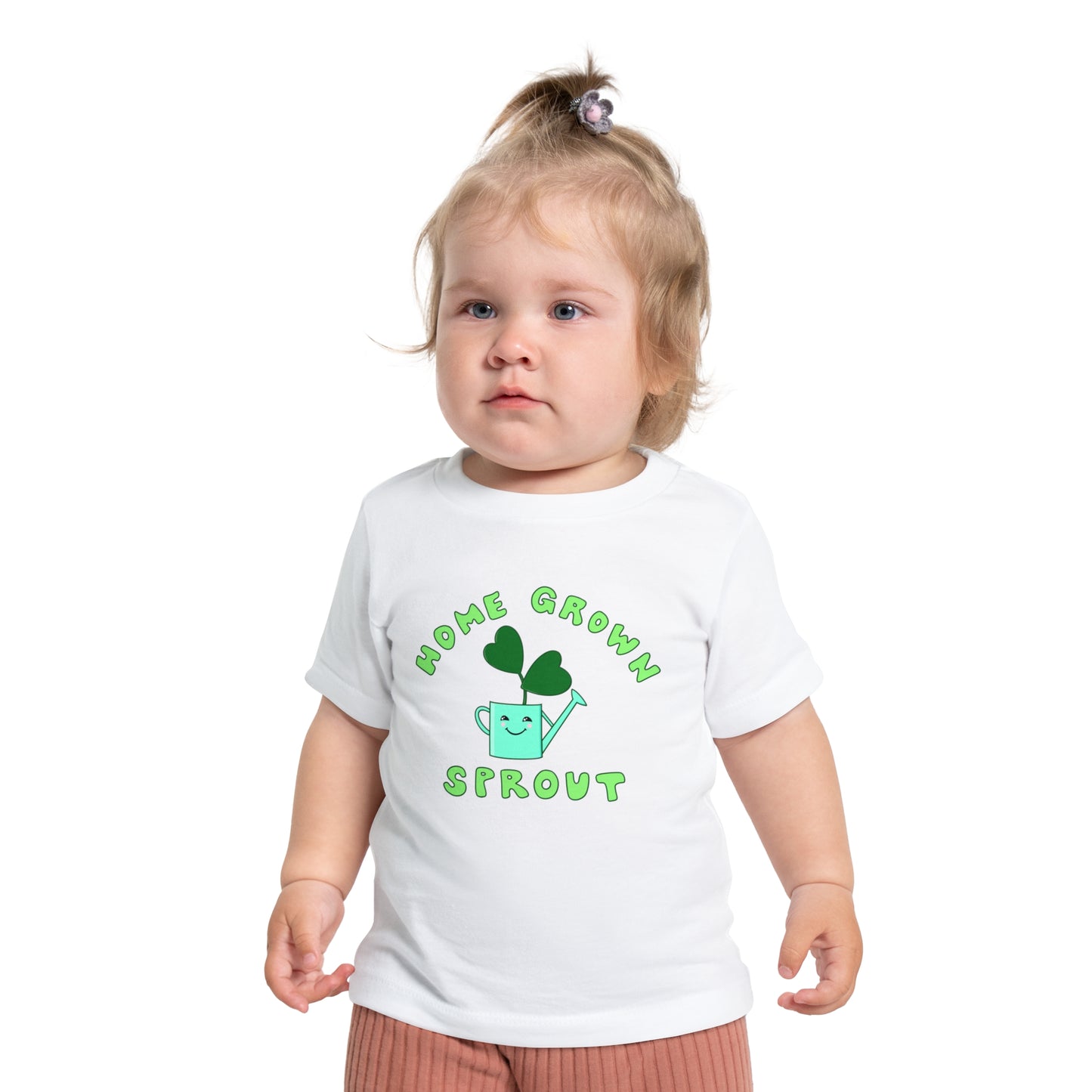 Home Grown Sprout Baby or Toddler Organic Cotton T-Shirt Blue Green Combo - Yellow, Navy, Black or White