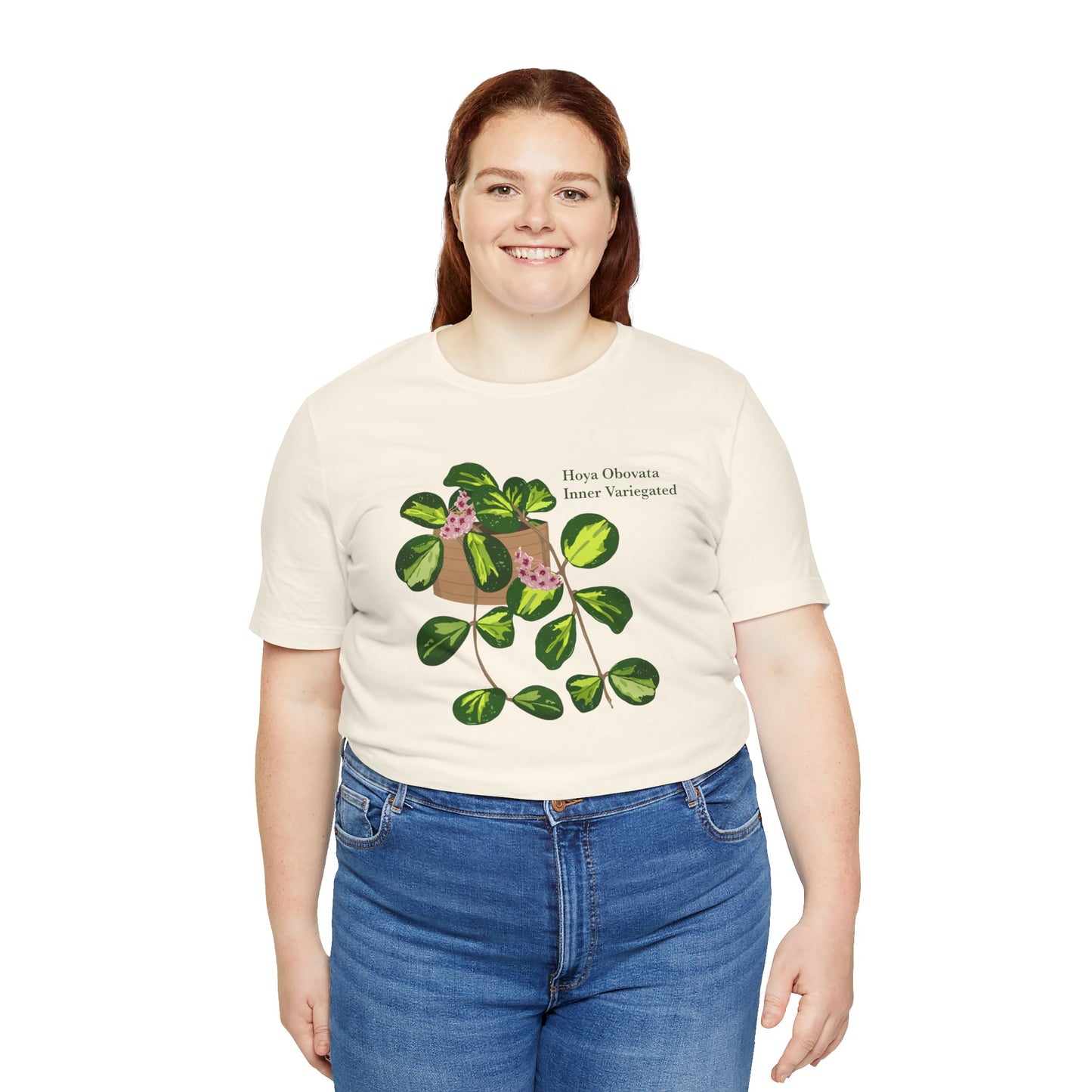 Hoya Obovata Inner Variegated T-Shirt - White, Natural, Black