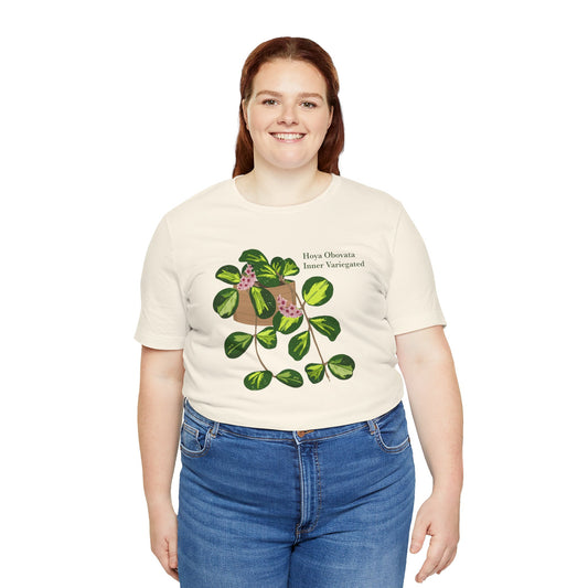 Hoya Obovata Inner Variegated T-Shirt - White, Natural, Black