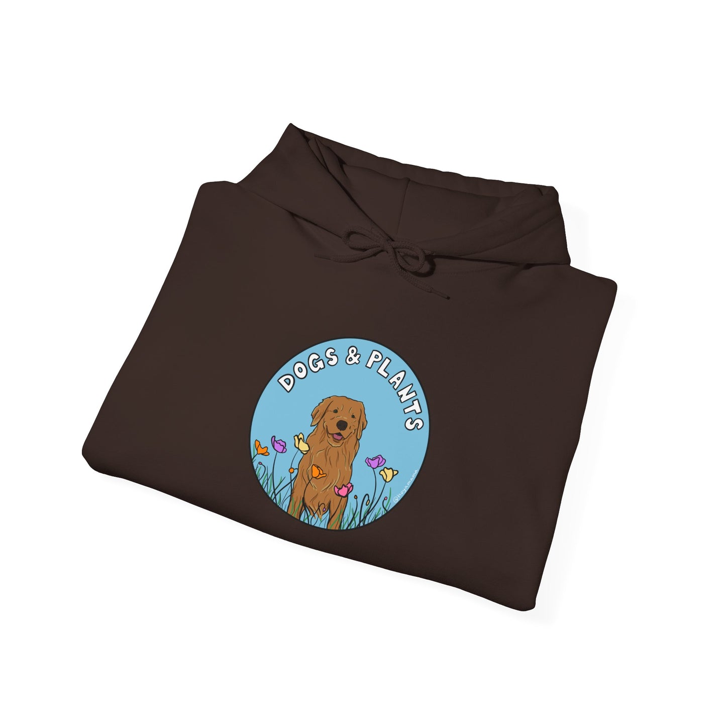 Dogs & Plants Hoodie for Golden Retriever & Plant Lovers