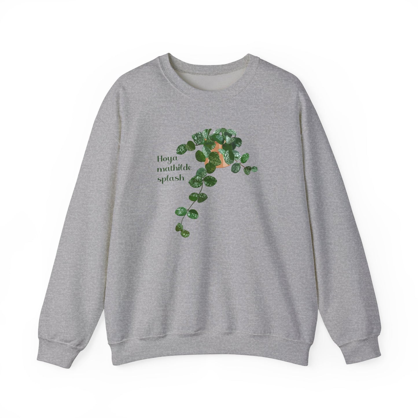 Hoya Mathilde Splash Plant Lover Crewneck Sweatshirt - Grey