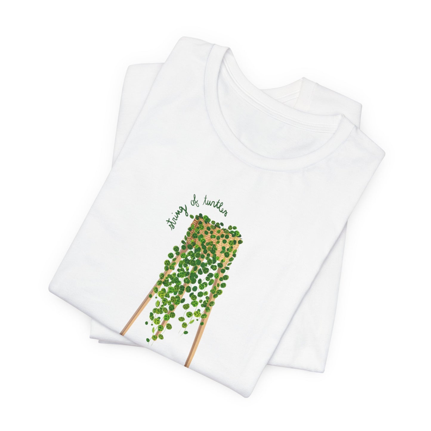 String of Turtles Succulent Plant Lover T-Shirt - White, Natural, Black