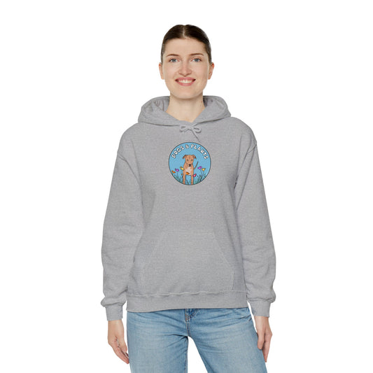 Dogs & Plants Hoodie for Rescue Dog & Plant Lovers - Grey