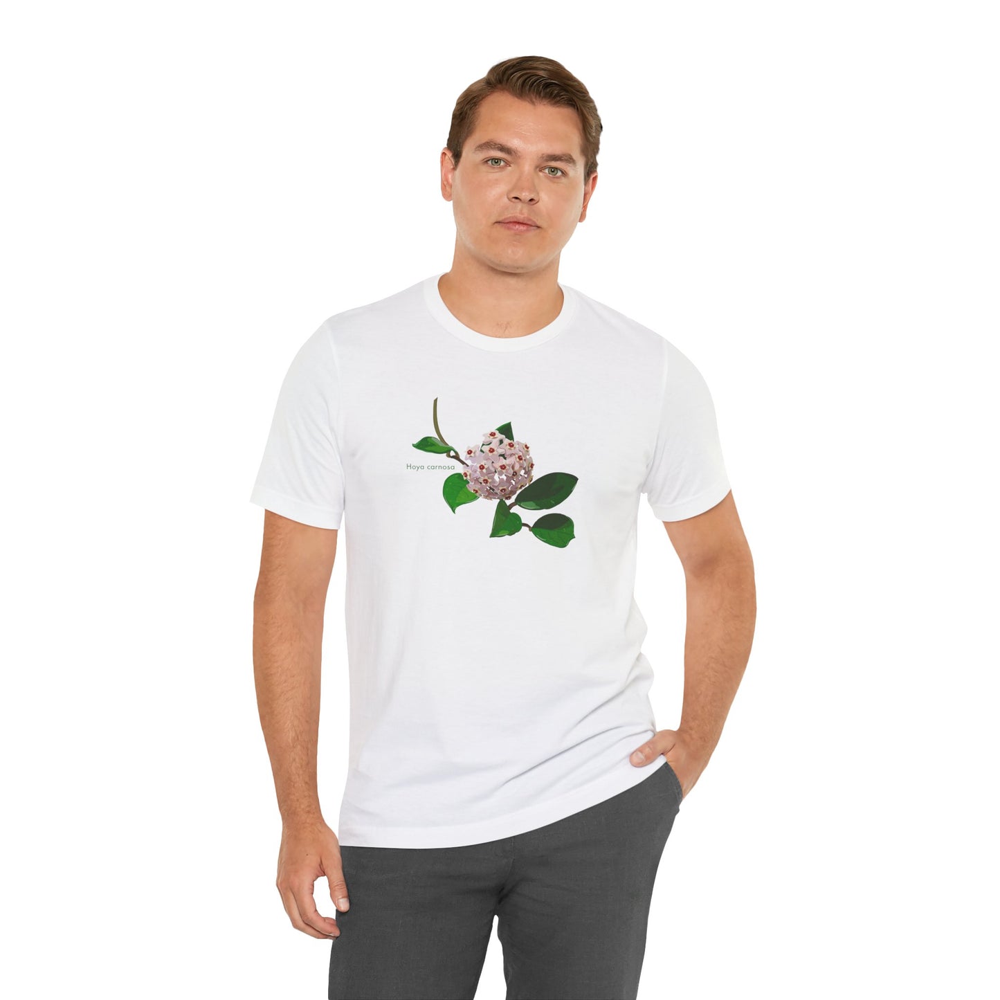 Hoya Carnosa in Bloom Plant Lover T-Shirt - White, Black, Natural