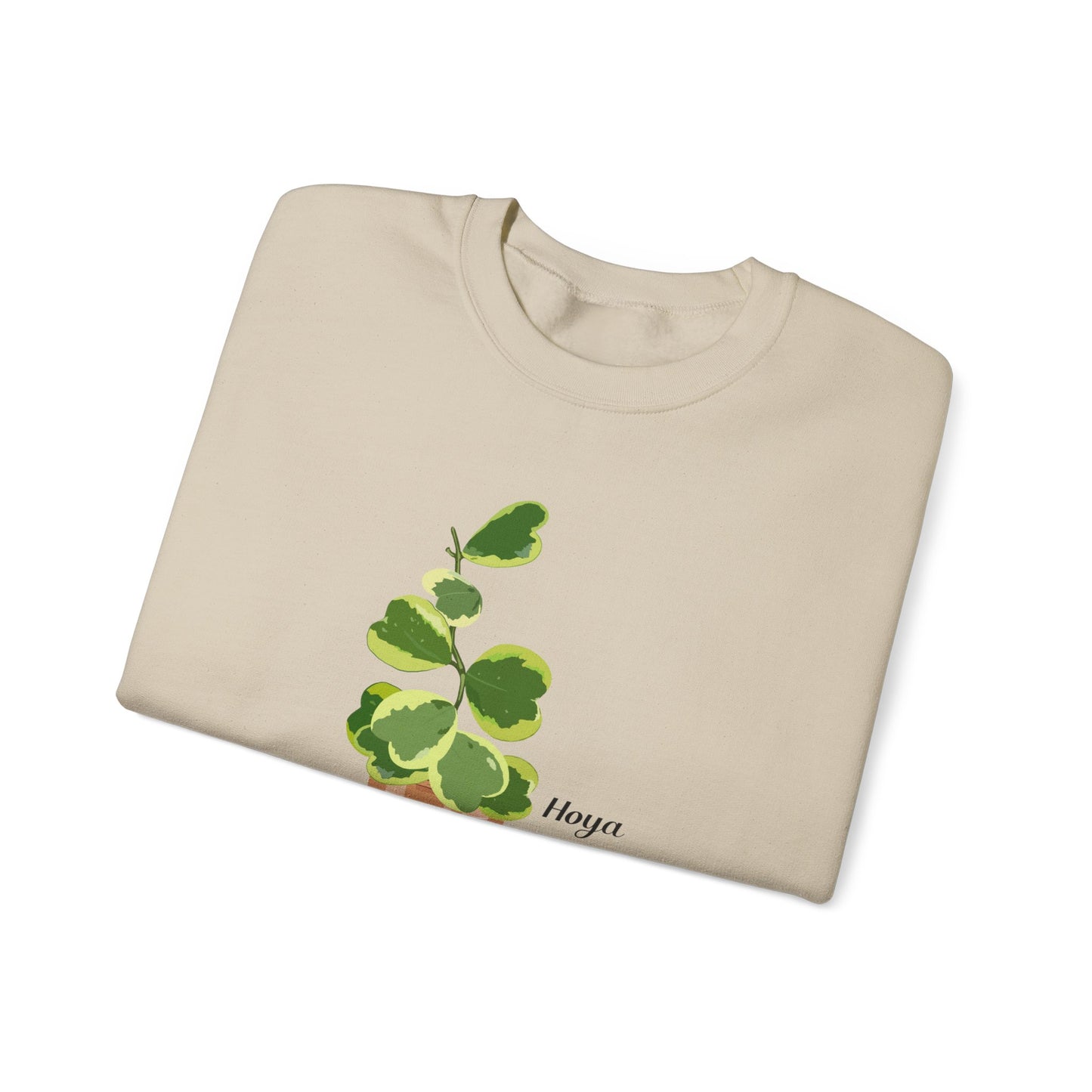 Hoya Kerrii Variegata Plant Lover Crewneck Sweatshirt - Beige