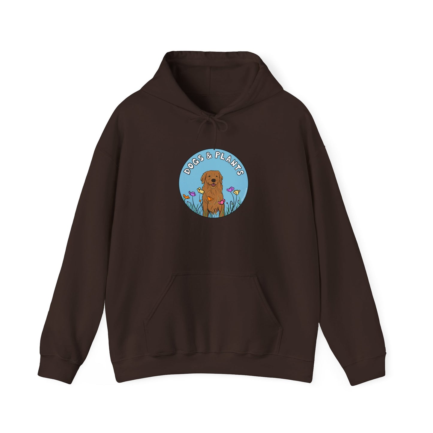 Dogs & Plants Hoodie for Golden Retriever & Plant Lovers