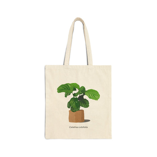 Calathea Orbifolia Canvas Tote Bag